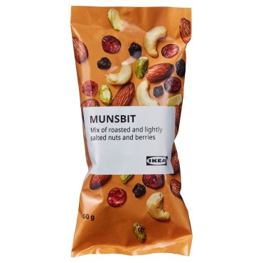 MUNSBIT, mix of roasted nuts/berries lightly salted, 60 g, 705.064.16