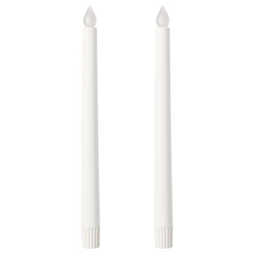 ADELLOVTRAD, candle with built-in LED light source/indoor/2 pack, 28 cm, 705.202.62
