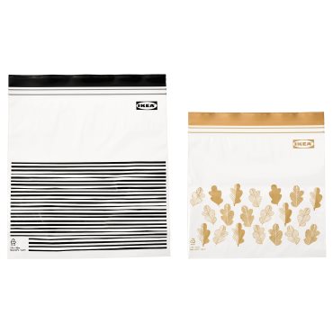 ISTAD, resealable bag patterned, 50 pack, 705.256.79