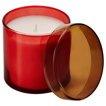 DVÄRGHÖK, scented candle in glass with lid/Citrus flower, 50 hr, 706.059.30