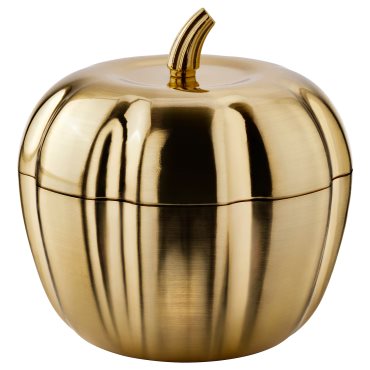 HOSTAGILLE, scented candle pumpkin-shaped in metal tin/spiced pumpkin/2 wicks, 20 hr, 706.255.89