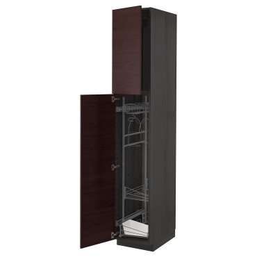 METOD, ψηλό ντουλάπι με εσωτερικά εξάρτηματα για τα είδη καθαρισμού, 40x60x220 cm, 794.611.35