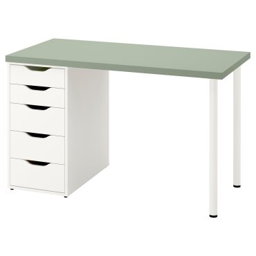 LAGKAPTEN/ALEX, desk, 120x60 cm, 794.783.67