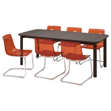 STRANDTORP/TOBIAS, table and 6 chairs, 150/205/260 cm, 794.848.96