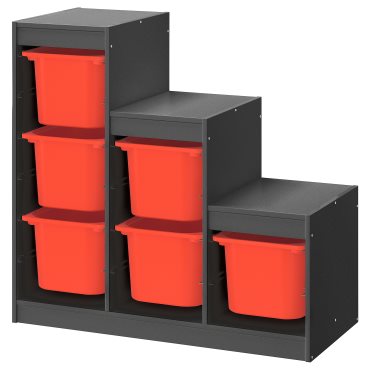 TROFAST, storage combination with boxes, 99x44x94 cm, 795.268.63