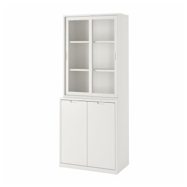 TONSTAD, storage combination with sliding glass doors, 81x47x201 cm, 795.717.56