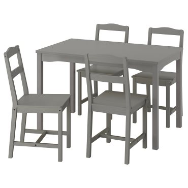 HAUGA/HAUGA, table and 4 chairs, 118x74 cm, 795.749.10
