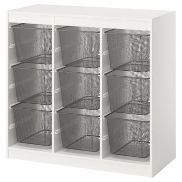 TROFAST, storage combination room divider with boxes, 99x44x94 cm, 796.131.29
