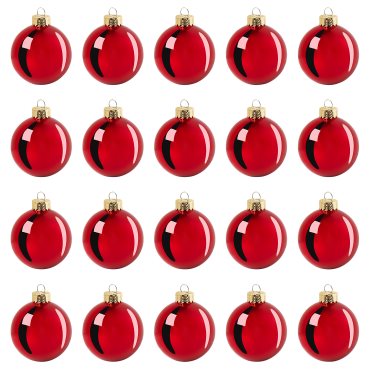 VINTERFINT, decoration bauble/glass/20 pack, 6 cm, 805.242.26