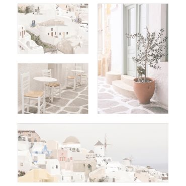 PJÄTTERYD, πίνακας/κυκλαδίτικο χωριό, 4 τεμ., 805.713.07