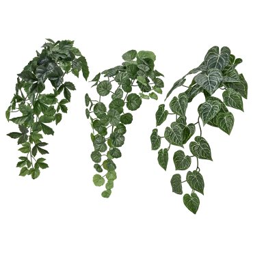 FEJKA, artificial plant with wall holder, set of 3, 806.301.56