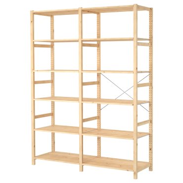 IVAR, 2 sections/shelves, 174x50x226 cm, 894.070.58