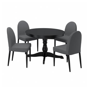INGATORP/DANDERYD, τραπέζι και 4 καρέκλες, 110/155 cm, 894.839.57