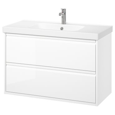 ANGSJON/ORRSJON, wash-stand with drawers/wash-basin/tap, 102x49x69 cm, 895.213.27