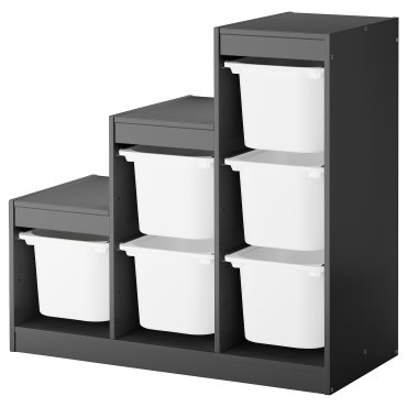 TROFAST, storage combination with boxes, 99x44x94 cm, 895.268.67
