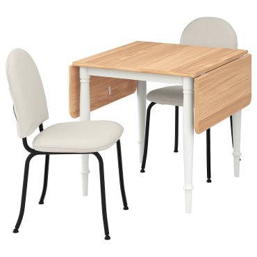 DANDERYD/EBBALYCKE, table and 2 chairs, 74/134x80 cm, 895.601.06