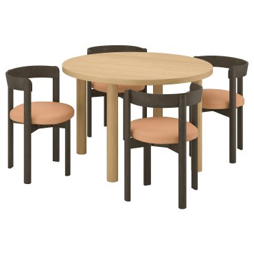 STOCKHOLM 2025, table and 4 chairs, 115 cm, 895.800.05
