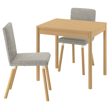 TONSTAD/TONSTAD, table and 2 chairs, 80/120x70 cm, 895.966.62