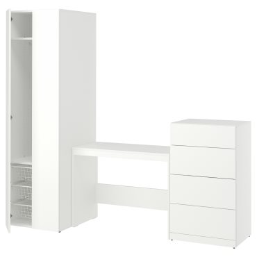 LASTARE, σύνθεση αποθήκευσης με τραπέζι, 220x62x200 cm, 896.038.89