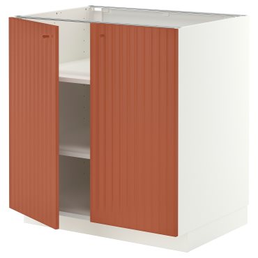 METOD, base cabinet with shelves/2 doors, 80x60 cm, 896.118.94
