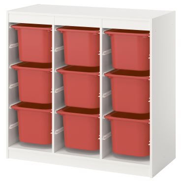 TROFAST, storage combination room divider with boxes, 99x44x94 cm, 896.131.38