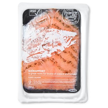SJORAPPORT, cured salmon ASC certified/frozen, 200 g, 903.605.83