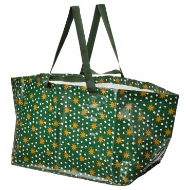 VINTERFINT, carrier bag/star pattern/large, 55x37x35 cm/71 l, 905.576.69