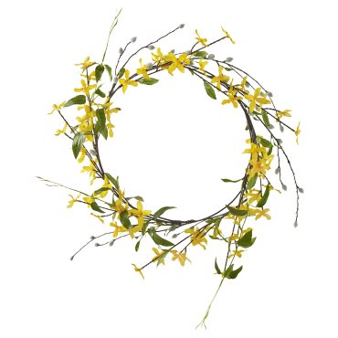 SMYCKA, τεχνητό στεφάνι/Φορσύθια, 45 cm, 905.937.90