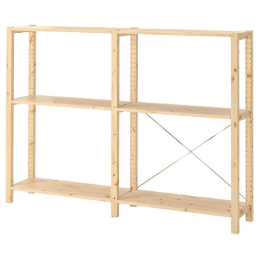 IVAR, 2 sections/shelves, 174x30x124 cm, 994.039.36