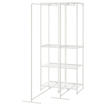 JOSTEIN, shelving unit with drying rack/in/outdoor/wire, 82x53/117x180 cm, 994.372.67