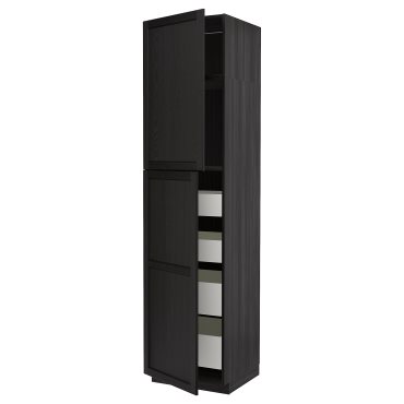 METOD/MAXIMERA, high cabinet with 2 doors/4 drawers, 60x60x240 cm, 994.547.80