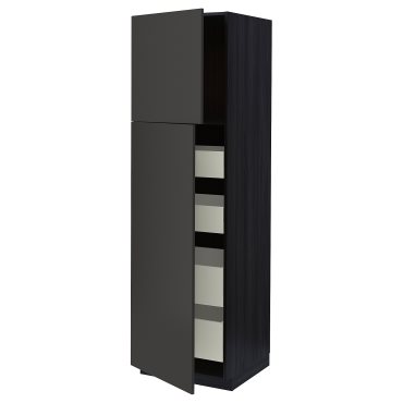 METOD/MAXIMERA, high cabinet with 2 doors/4 drawers, 60x60x200 cm, 994.991.18