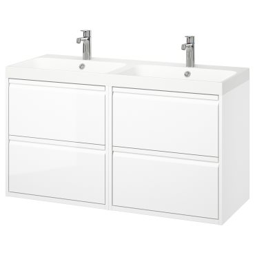 ANGSJON/BACKSJON, wash-stand/wash-basin/taps, 122x49x69 cm, 995.285.35