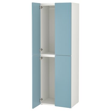 SMASTAD/PLATSA, wardrobe with 2 clothes rails, 60x42x181 cm, 995.489.77