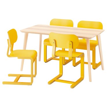 LISABO/LYCKAN, table and 4 chairs, 140x78 cm, 995.902.64