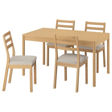TONSTAD/TONSTAD, table and 4 chairs, 140/196x85 cm, 995.967.13