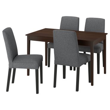 NÄSINGE/BERGMUN, table and 4 chairs, 130/190x80 cm, 995.970.91