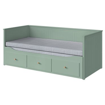 HEMNES, κρεβάτι επισκέπτη day bed 3 συρτάρια/2 στρώματα, 80x200 cm, 996.102.24