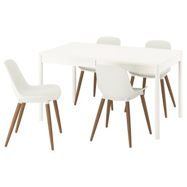 TONSTAD/GRÖNSTA, τραπέζι και 4 καρέκλες, 140/196x85 cm, 996.124.02