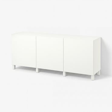 BESTÅ, σύνθεση αποθήκευσης με πόρτες, 180x42x74 cm, 291.397.18
