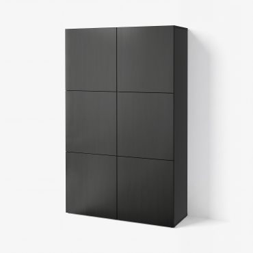 BESTÅ, σύνθεση αποθήκευσης με πόρτες, 120x42x193 cm, 890.579.03