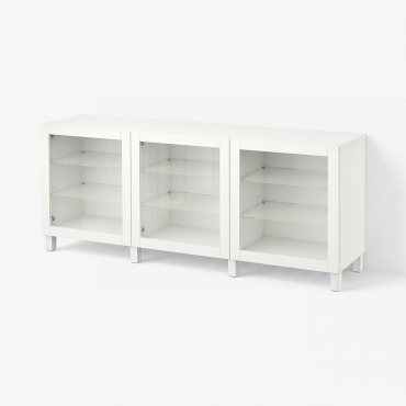 BESTÅ, σύνθεση αποθήκευσης με πόρτες, 180x42x74 cm, 891.399.23