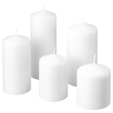 FENOMEN, unscented block candle, set of 5, 003.779.41
