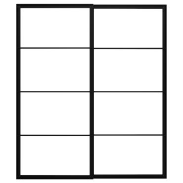 PAX, pair of sliding door frames with rail, 200x236 cm, 004.581.93