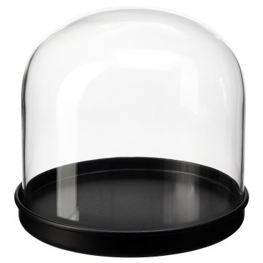SKÖNJA, glass dome with base, 16 cm, 004.976.89