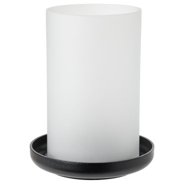 HEDERVÄRD, lantern/frosted glass, 22 cm, 005.106.19