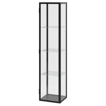 BLÅLIDEN, glass-door cabinet, 35x32x151 cm, 005.205.19