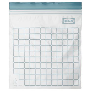 ISTAD, resealable bag check pattern/25 pack, 1 l, 005.647.54