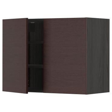 METOD, wall cabinet with shelves/2 doors, 80x60 cm, 094.568.49