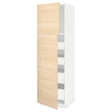 METOD, high cabinet with 2 doors/4 drawers, 60x60x200 cm, 094.571.13